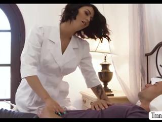 Gab мати x номінальний фільм з красуня транс медсестра domino на його ліжко