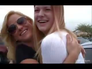 Ftv girlLia and Daniellebusty blonde babes public flashing boobs