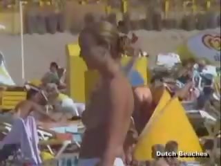 Zandvoort holandské pláž bez trička nudista kozy 22